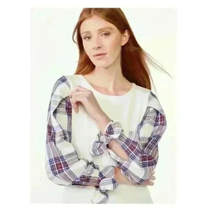 Free Assembly Tie‎ Cuff Mixy  Cream Dress Medium